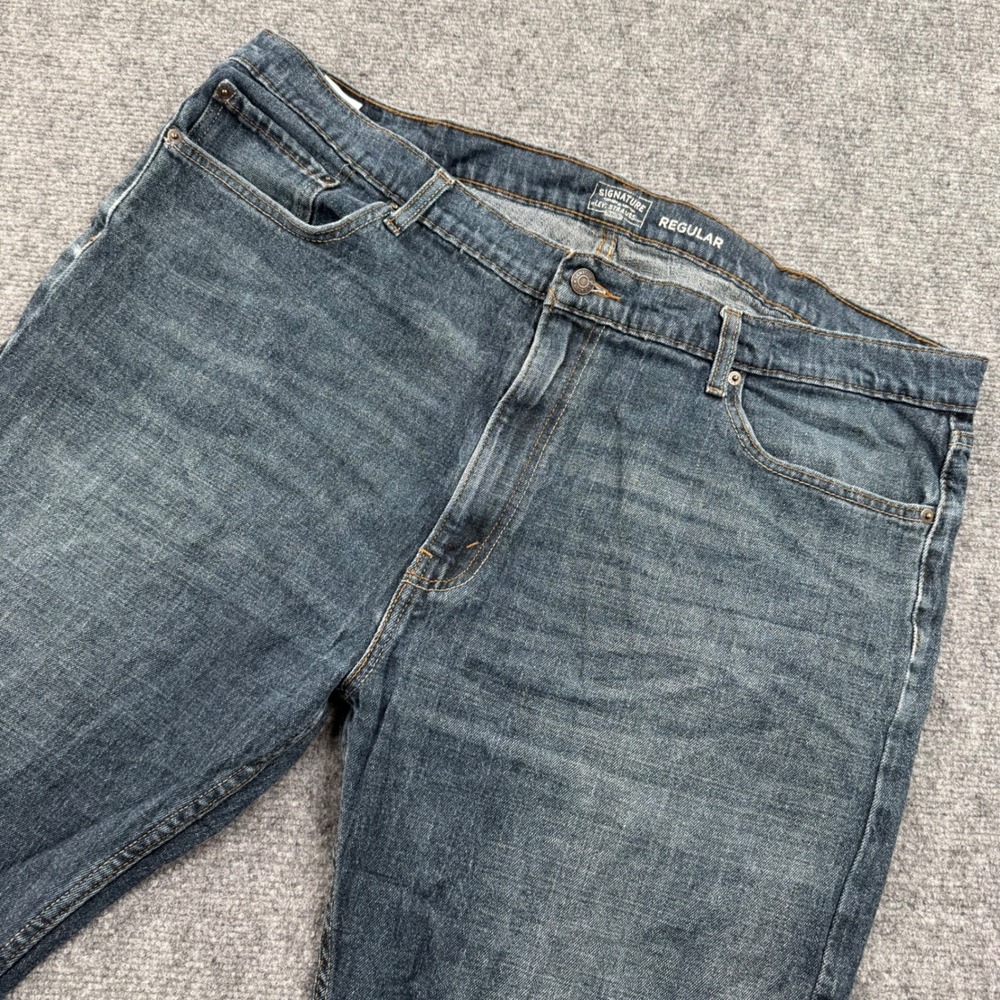 Signature by Levi Strauss‎ Regular Gold 44x30 Blue Straight Leg Jeans Mens